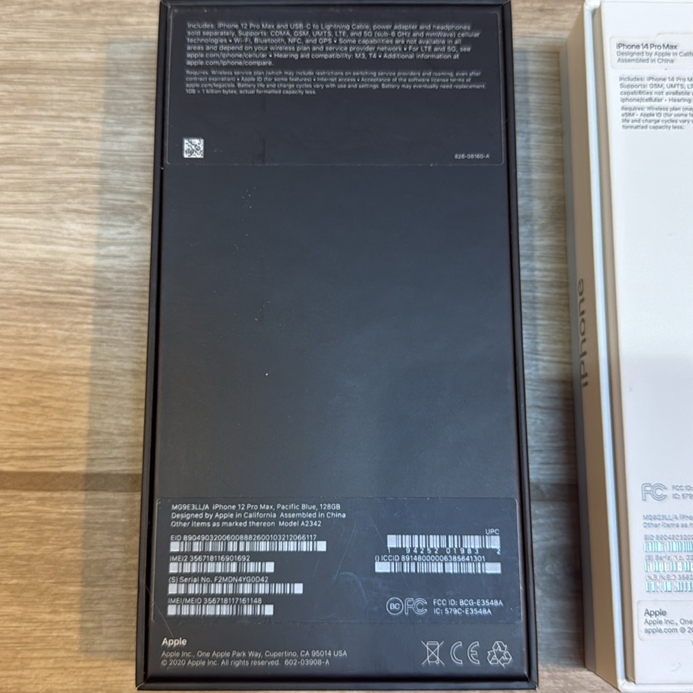 APPLE IPhone 2 EMPTY box lot of 2 iPhone 14 Pro Max, iPhone Pro 12 Max EMPTY box - Picture 3 of 7